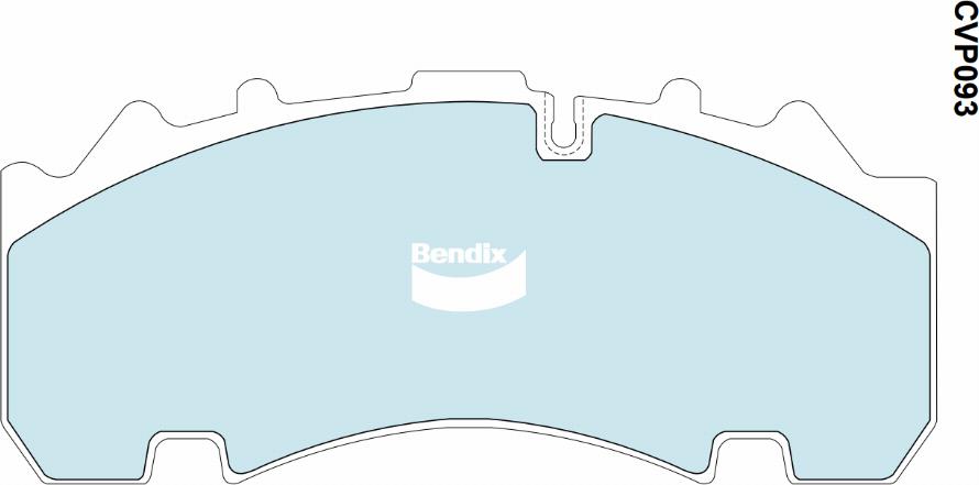 Bendix-AU CVP093 PT - Гальмівні колодки, дискові гальма autocars.com.ua