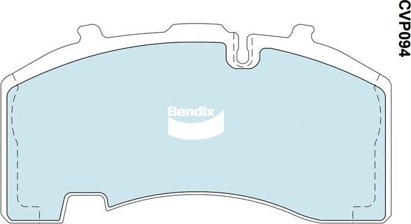 Bendix-AU CVP094 PT - Гальмівні колодки, дискові гальма autocars.com.ua