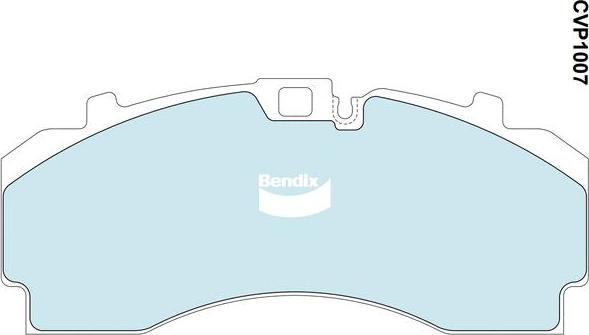 Bendix-AU CVP1007 PT - Тормозные колодки, дисковые, комплект autodnr.net