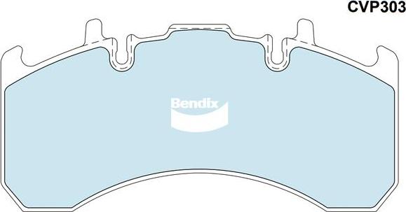 Bendix-AU CVP303PTHD - Тормозные колодки, дисковые, комплект autodnr.net