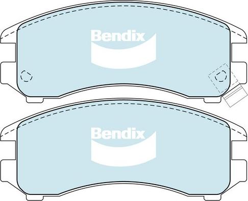 Bendix-AU DB1117 GCT - Гальмівні колодки, дискові гальма autocars.com.ua