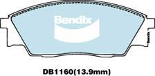 Bendix-AU DB1160 GCT - Гальмівні колодки, дискові гальма autocars.com.ua