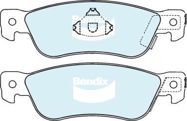 Bendix-AU DB1161 -4WD - Гальмівні колодки, дискові гальма autocars.com.ua
