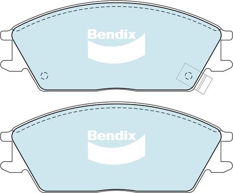 Bendix-AU DB1252 GCT - Гальмівні колодки, дискові гальма autocars.com.ua