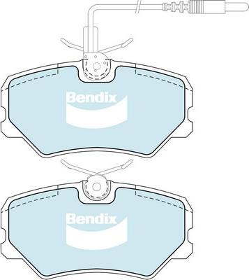 Bendix-AU DB1258 GCT - Тормозные колодки, дисковые, комплект autodnr.net