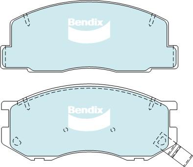 Bendix-AU DB1276 -4WD - Гальмівні колодки, дискові гальма autocars.com.ua