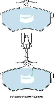 Bendix-AU DB1327 EURO+ - Гальмівні колодки, дискові гальма autocars.com.ua