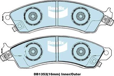 Bendix-AU DB1353 HD - Гальмівні колодки, дискові гальма autocars.com.ua