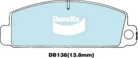 Bendix-AU DB138 GCT - Гальмівні колодки, дискові гальма autocars.com.ua