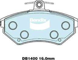 Bendix-AU DB1400 EURO+ - Гальмівні колодки, дискові гальма autocars.com.ua