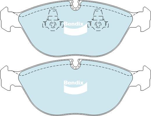 Bendix-AU DB1408 EURO+ - Гальмівні колодки, дискові гальма autocars.com.ua