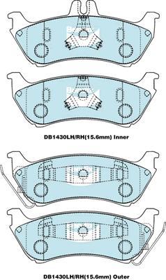 Bendix-AU DB1430 EURO+ - Гальмівні колодки, дискові гальма autocars.com.ua