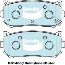 Bendix-AU DB1466 GCT - Гальмівні колодки, дискові гальма autocars.com.ua