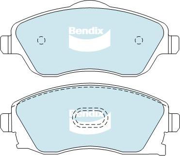 Bendix-AU DB1471 EURO+ - Тормозные колодки, дисковые, комплект autodnr.net
