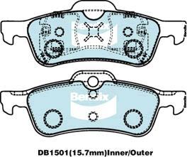 Bendix-AU DB1501 EURO+ - Гальмівні колодки, дискові гальма autocars.com.ua