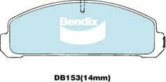 Bendix-AU DB153 GCT - Гальмівні колодки, дискові гальма autocars.com.ua