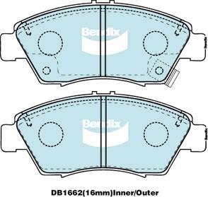 Bendix-AU DB1662 GCT - Гальмівні колодки, дискові гальма autocars.com.ua