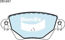 Bendix-AU DB1697 GCT - Гальмівні колодки, дискові гальма autocars.com.ua