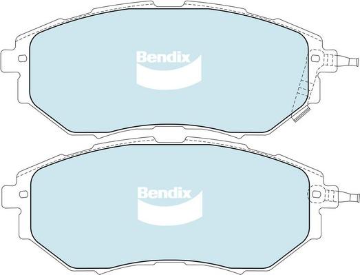 Bendix-AU DB1722 ULT - Гальмівні колодки, дискові гальма autocars.com.ua