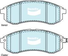 Bendix-AU DB1738 -4WD - Гальмівні колодки, дискові гальма autocars.com.ua