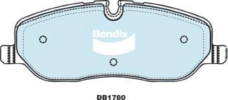 Bendix-AU DB1780 -4WD - Гальмівні колодки, дискові гальма autocars.com.ua
