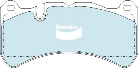 Bendix-AU DB1845 EURO+ - Гальмівні колодки, дискові гальма autocars.com.ua