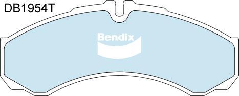 Bendix-AU DB1954T HD - Тормозные колодки, дисковые, комплект autodnr.net