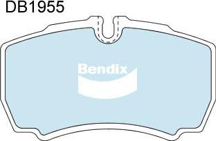 Bendix-AU DB1955 HD - Гальмівні колодки, дискові гальма autocars.com.ua