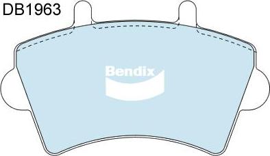Bendix-AU DB1963 HD - Гальмівні колодки, дискові гальма autocars.com.ua