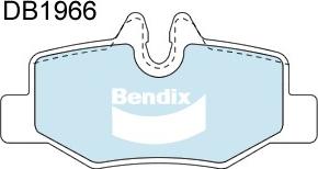 Bendix-AU DB1966 EURO+ - Гальмівні колодки, дискові гальма autocars.com.ua