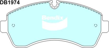 Bendix-AU DB1974 HD - Гальмівні колодки, дискові гальма autocars.com.ua