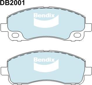 Bendix-AU DB2001 HD - Гальмівні колодки, дискові гальма autocars.com.ua