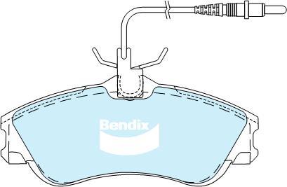 Bendix-AU DB2015 EURO+ - Тормозные колодки, дисковые, комплект autodnr.net