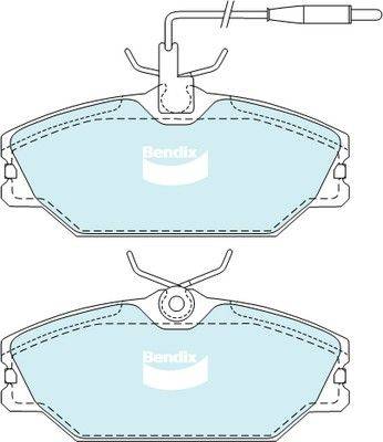 BENDIX 571476 - Тормозные колодки, дисковые, комплект autodnr.net