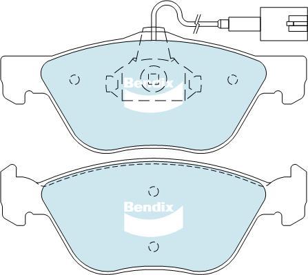 Bendix-AU DB2037 EURO+ - Гальмівні колодки, дискові гальма autocars.com.ua