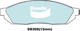 Bendix-AU DB208 GCT - Гальмівні колодки, дискові гальма autocars.com.ua