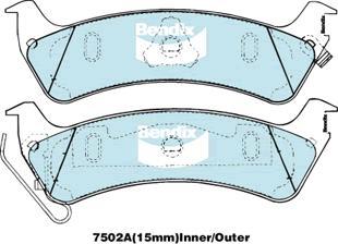 Bendix-AU DB2093 -4WD - Гальмівні колодки, дискові гальма autocars.com.ua