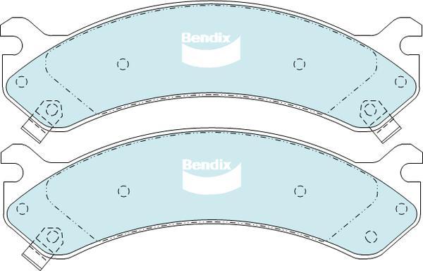 Bendix-AU DB2098 HD - Гальмівні колодки, дискові гальма autocars.com.ua