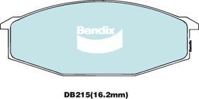 Bendix-AU DB215 GCT - Гальмівні колодки, дискові гальма autocars.com.ua