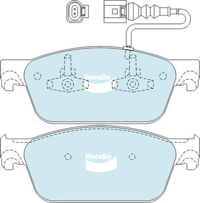 Bendix-AU DB2200 HD - Гальмівні колодки, дискові гальма autocars.com.ua