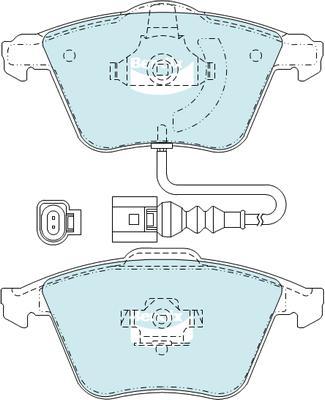 Bendix-AU DB2210 EURO+ - Тормозные колодки, дисковые, комплект autodnr.net