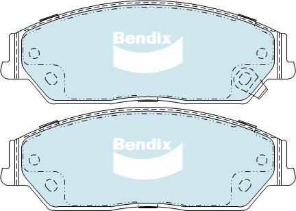 Bendix-AU DB2243 GCT - Гальмівні колодки, дискові гальма autocars.com.ua