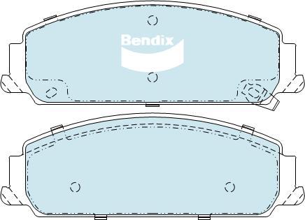 Bendix-AU DB2266 SRT - Гальмівні колодки, дискові гальма autocars.com.ua