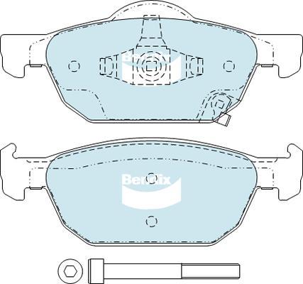 Bendix-AU DB2308 GCT - Гальмівні колодки, дискові гальма autocars.com.ua