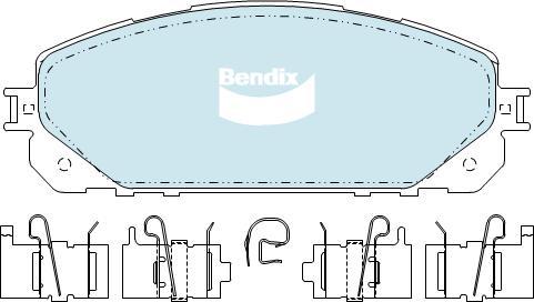 Bendix-AU DB2337-4WD - Гальмівні колодки, дискові гальма autocars.com.ua