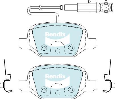 Bendix-AU DB2381 EURO+ - Гальмівні колодки, дискові гальма autocars.com.ua