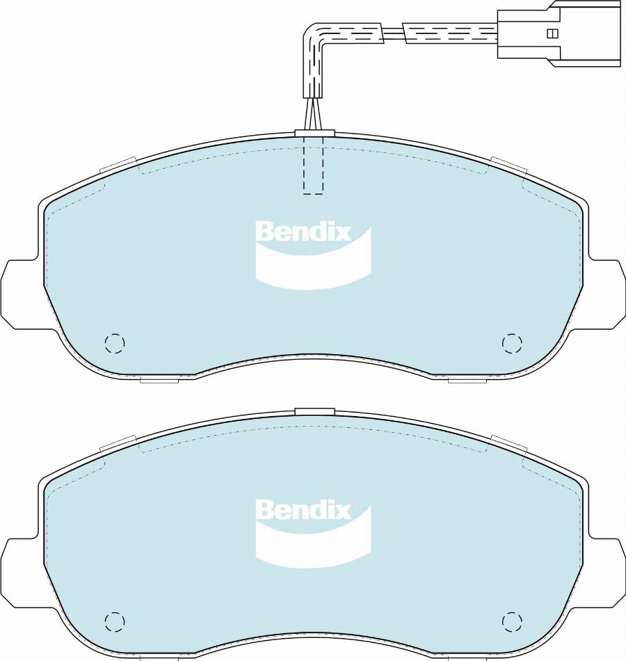 Bendix-AU DB2476 HD - Гальмівні колодки, дискові гальма autocars.com.ua