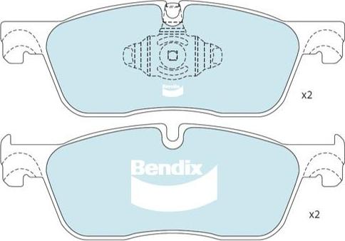 Bendix-AU DB2511 EURO+ - Гальмівні колодки, дискові гальма autocars.com.ua