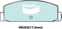 Bendix-AU DB252 GCT - Тормозные колодки, дисковые, комплект autodnr.net