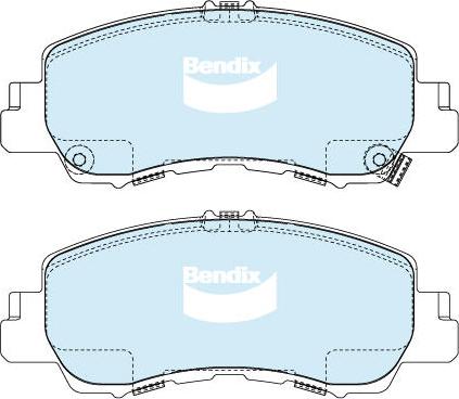 Bendix-AU DB2540 GCT - Гальмівні колодки, дискові гальма autocars.com.ua